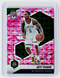 2020-21 Panini Mosaic Pink Camo Jeff Teague #51 Milwaukee Bucks - front