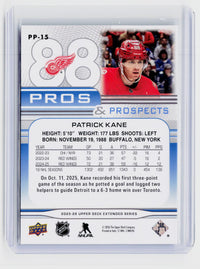 2025-26 Upper Deck Extended Series Pros & Prospects PP-15 Patrick Kane - back