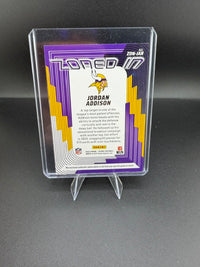 2025 Panini Score Zoned In Jordan Addison Memorabilia #ZON-JAN - back
