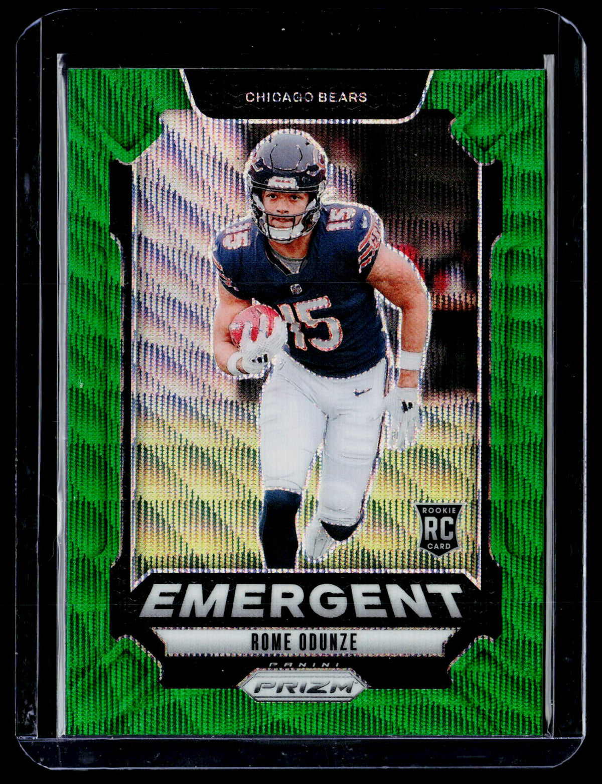 2024 Panini Prizm Football Emergent Rome Odunze #11 Chicago Bears Rookie - front
