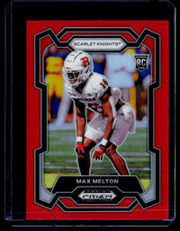 2024 Panini Prizm Draft Picks Max Melton Rookie Red Prizm #163 /199 - front