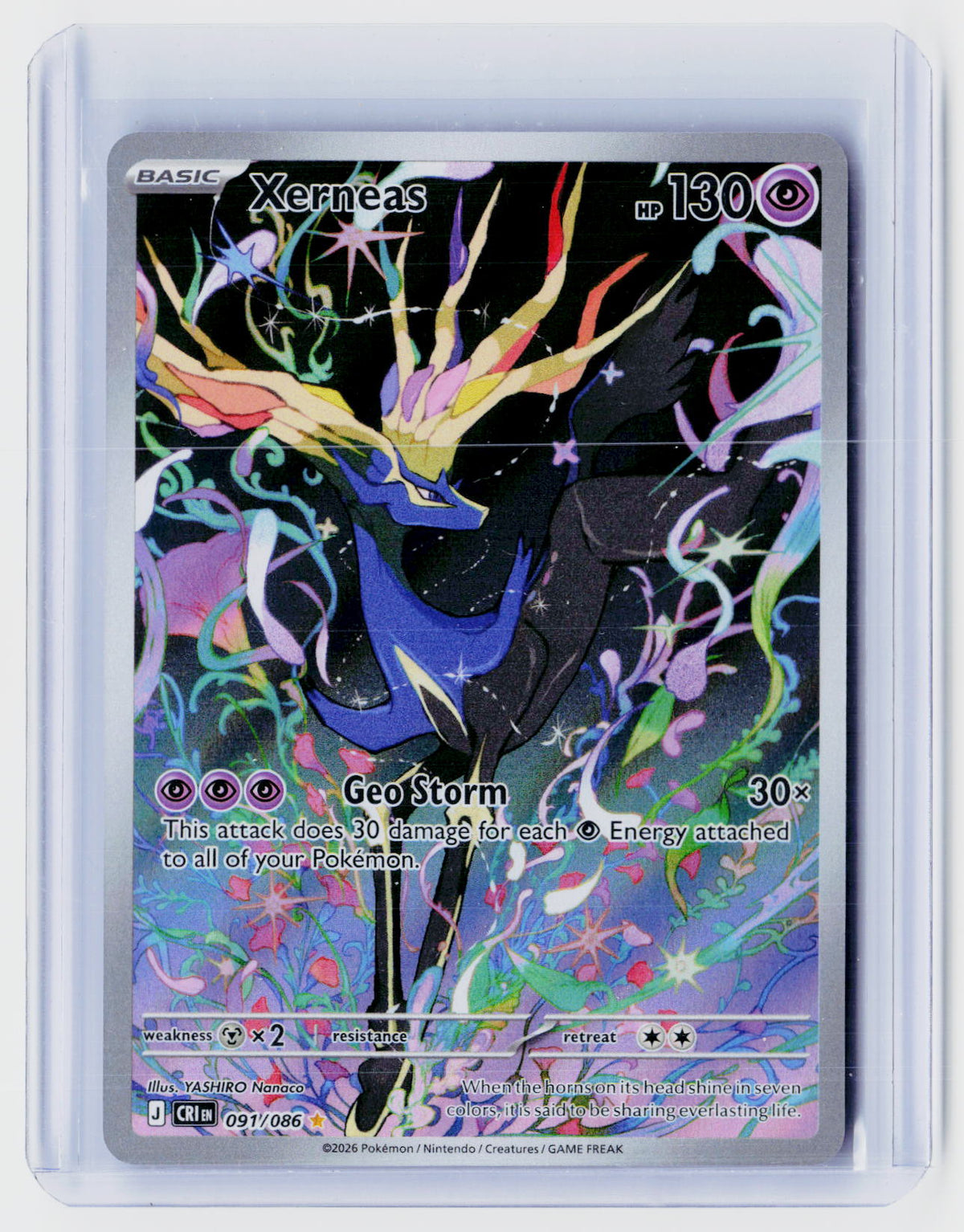 2026 Pokémon Mega Evolution—Ascended Heroes Xerneas Illustration Rare 091/086 - front