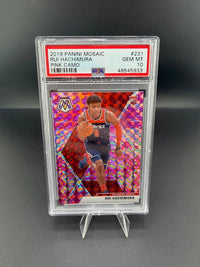 2019-20 Panini Mosaic Pink Camo Rui Hachimura #231 PSA 10 RC - front