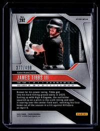 2025 Panini Prizm Baseball James Tibbs III Pulsar Prizms #292 /499 - back