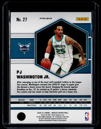 2020-21 Panini Mosaic Basketball PJ Washington Jr. #27 Charlotte Hornets - back