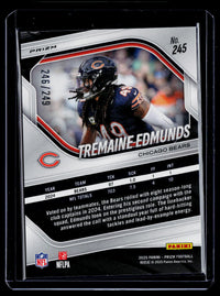 2025 Panini Prizm Football Tremaine Edmunds Orange Prizm #245 /249 - back
