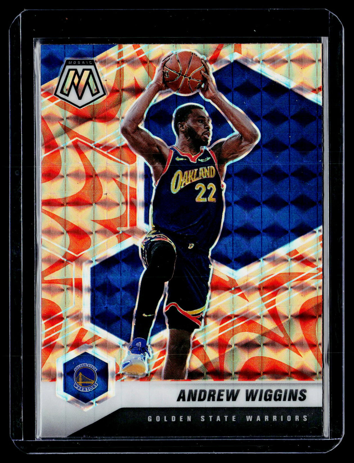 2020-21 Panini Mosaic Basketball Andrew Wiggins #43 Mosaic Warriors - front