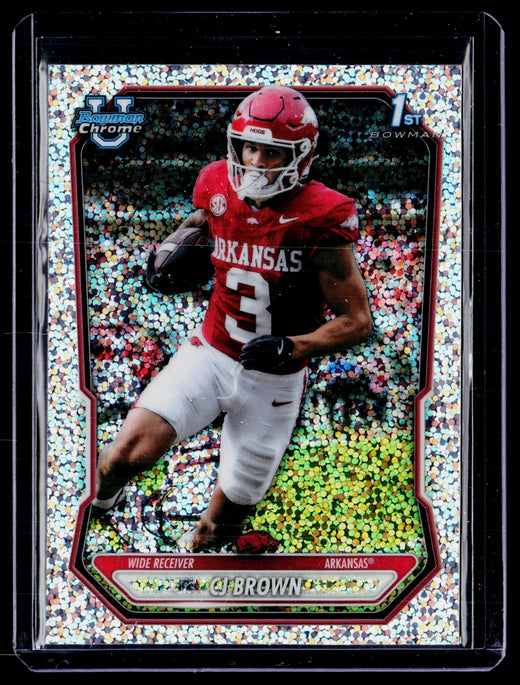 2026 Topps Bowman Chrome U 1st Bowman CJ Brown BCP-9 Arkansas - front