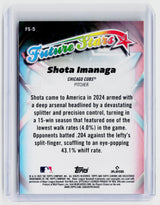 2025 Topps Chrome Future Stars FS-5 Shota Imanaga Chicago Cubs - back