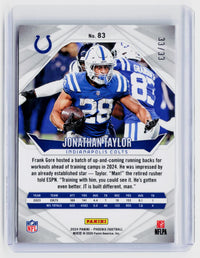 2024 Panini Phoenix Football Jonathan Taylor #83 Indianapolis Colts 33/33 - back