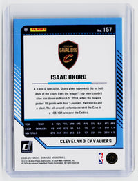 2024-25 Panini Donruss Isaac Okoro Holo Red Laser #157 82/99 - back