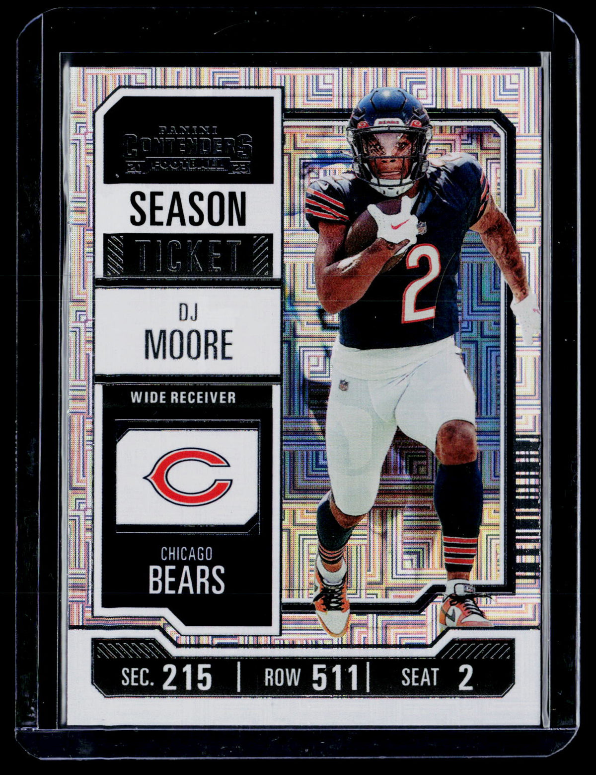 2023 Panini Contenders Football Season Ticket D.J. Moore #18 Chicago Bears - front
