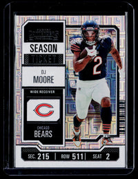2023 Panini Contenders Football Season Ticket D.J. Moore #18 Chicago Bears - front