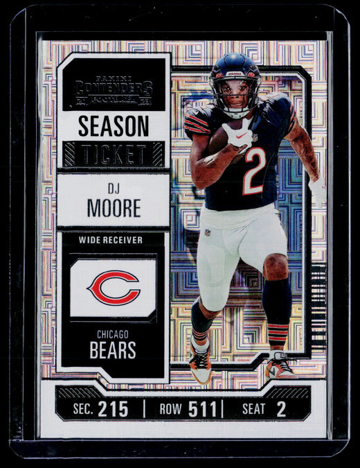 2023 Panini Contenders Football Season Ticket D.J. Moore #18 Chicago Bears - front