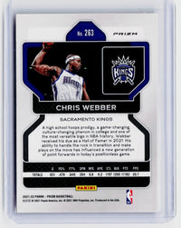 2021-22 Panini Prizm Basketball Chris Webber Red Ice #263 Sacramento Kings - back