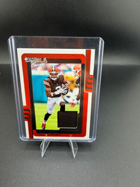 2025 Panini Donruss Threads Jerry Jeudy Browns Memorabilia #DTH-JJY - front