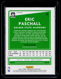 2020-21 Panini Donruss Optic Basketball Eric Paschall #46 - back