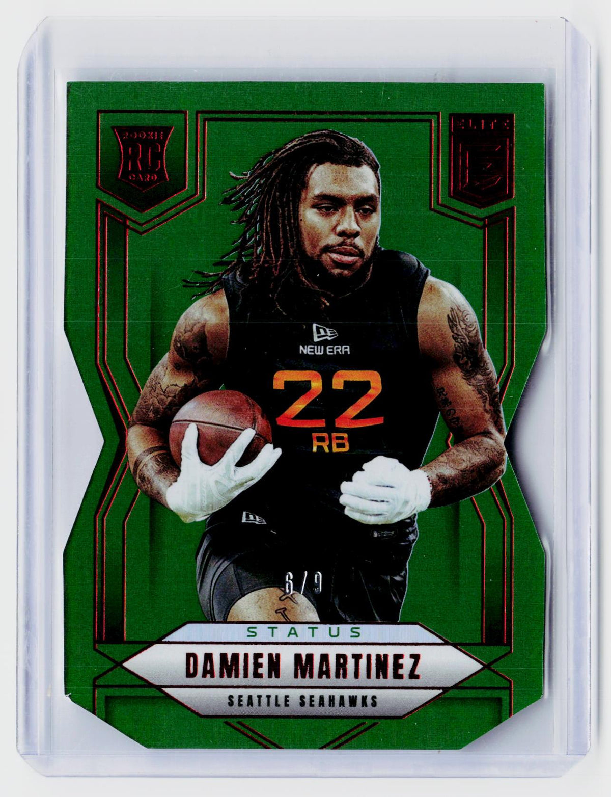 2025 Panini Donruss Elite Status Damien Martinez Rookie Card #147 Seattle Seahawks 6/9 - front