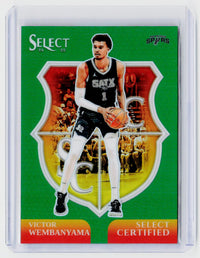 2024-25 Panini Select Certified Green Prizm #2 Victor Wembanyama - front