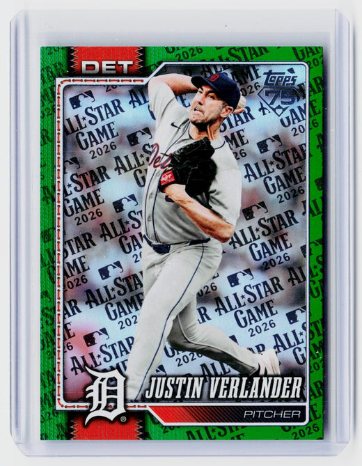 2026 Topps Series Two Justin Verlander Green Parallel #415 /99 - front