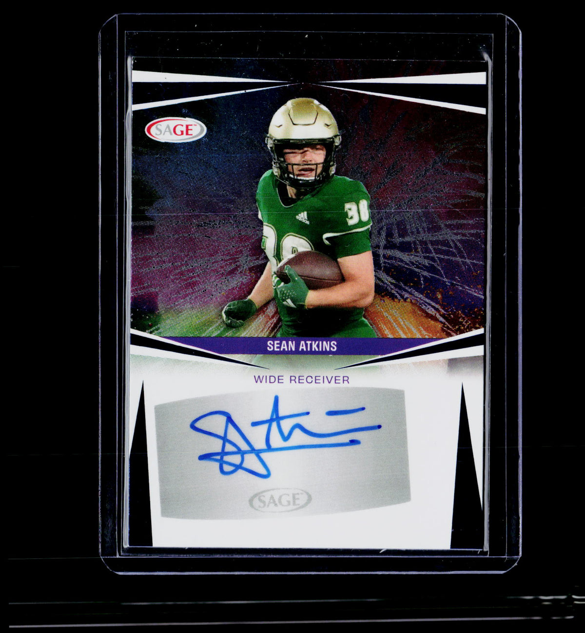 2025 SAGE Collectibles Autographs Sean Atkins A-SA Autograph Football Card - front