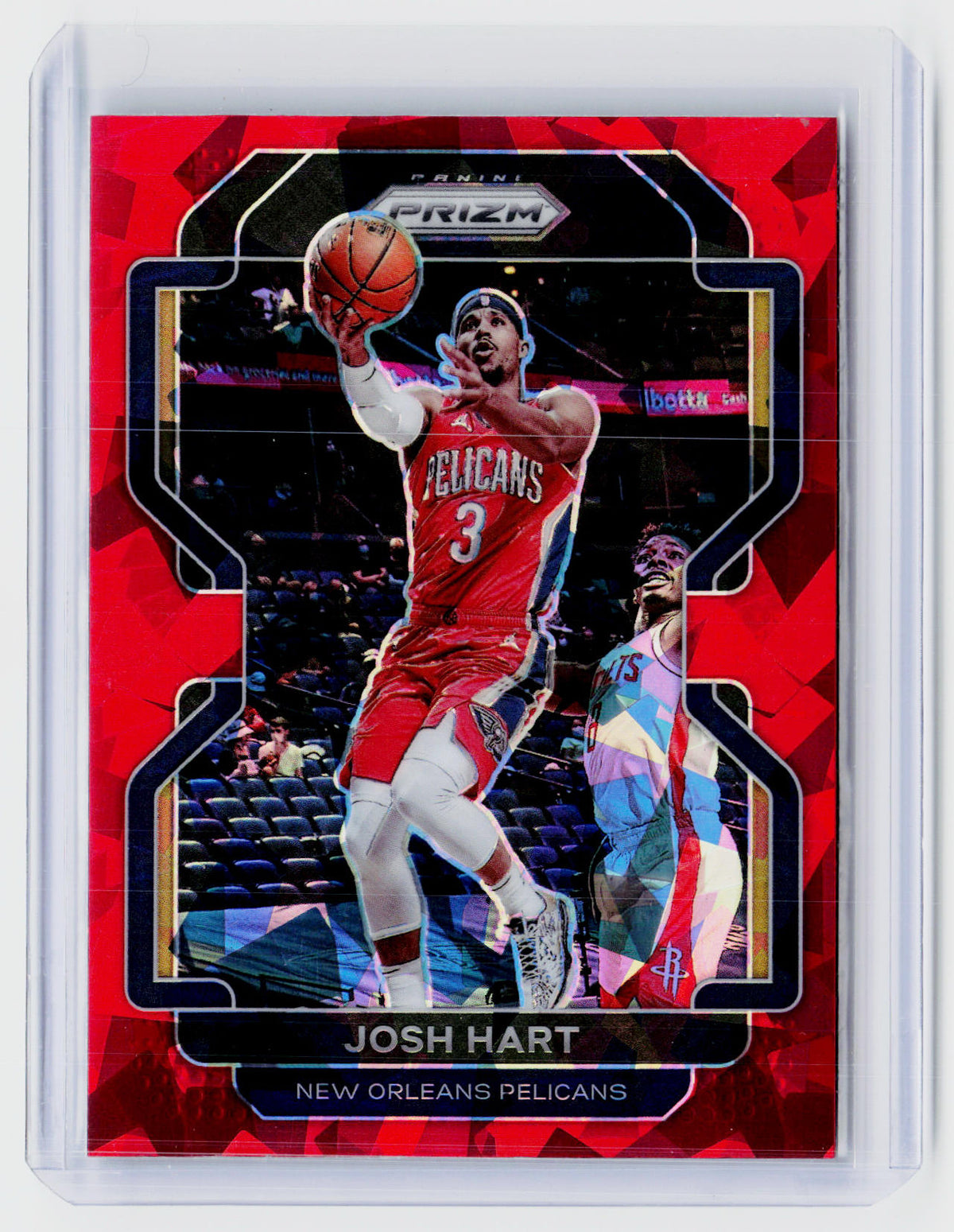 2021-22 Panini Prizm Josh Hart Red Ice #48 New Orleans Pelicans - front