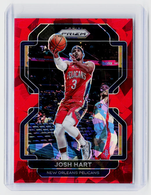 2021-22 Panini Prizm Josh Hart Red Ice #48 New Orleans Pelicans - front