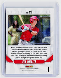 2026 Panini Donruss Elite Spell Bound Eli Willits #20 Washington Nationals - back