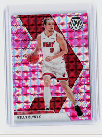 2019-20 Panini Mosaic Pink Mosaic Prizm #180 Kelly Olynyk Miami Heat - front