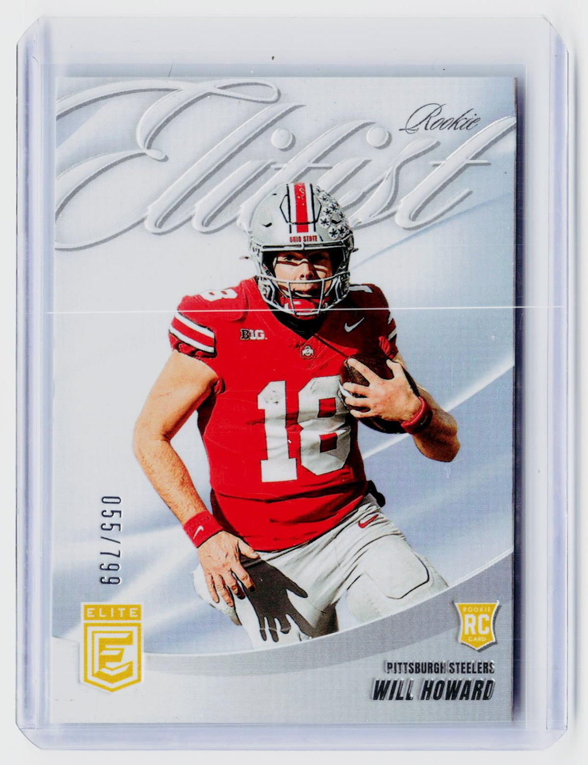 2025 Panini Donruss Elite Football Will Howard Rookie #15 /199 Pittsburgh Steelers - front