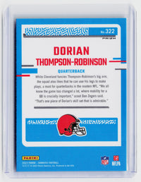 2023 Panini Donruss Optic Rated Rookie Dorian Thompson-Robinson #322 Cleveland Browns - back