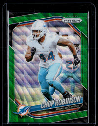 2025 Panini Prizm Football Chop Robinson #20 Green Prizm Rookie - front