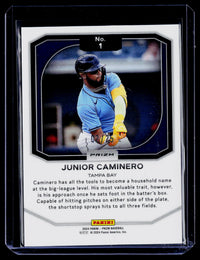 2024 Panini Prizm Baseball Top Tier Junior Caminero #1 mojo Rookie - back