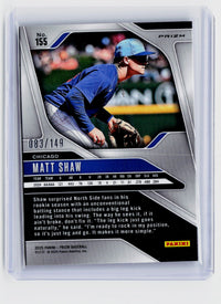 2025 Panini Prizm Baseball Matt Shaw Purple Prizm Rookie #155 /149 - back