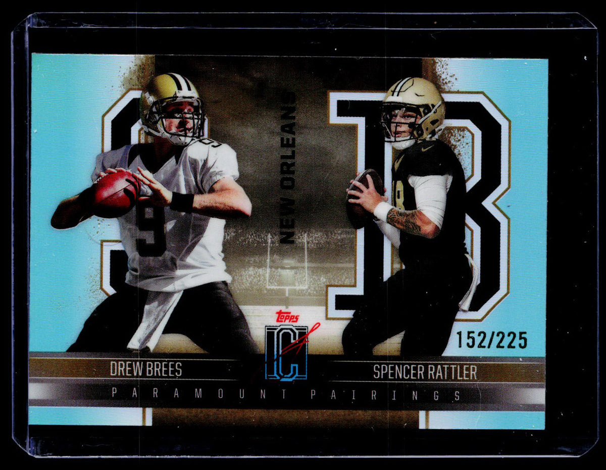 2025 Topps Signature Class Paramount Pairings Drew Brees & Spencer Rattler #PP-3 /225 - front