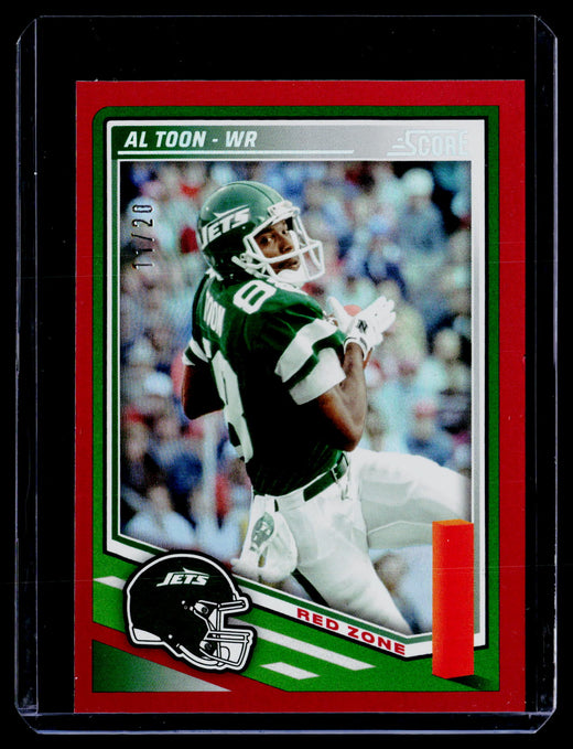 2025 Panini Score Football Al Toon #62 Red Zone /20 - front