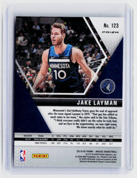 2019-20 Panini Mosaic Pink Camo #123 Jake Layman Minnesota Timberwolves - back