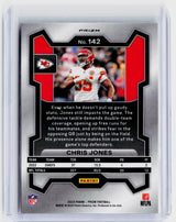 2023 Panini Prizm Football Chris Jones #142 Black and White Checkerboard Prizm Kansas City Chiefs - back