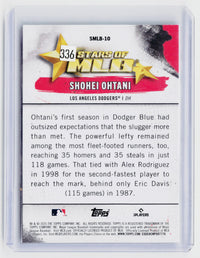 2025 Topps Stars of MLB Shohei Ohtani #SMLB-10 Los Angeles Dodgers - back