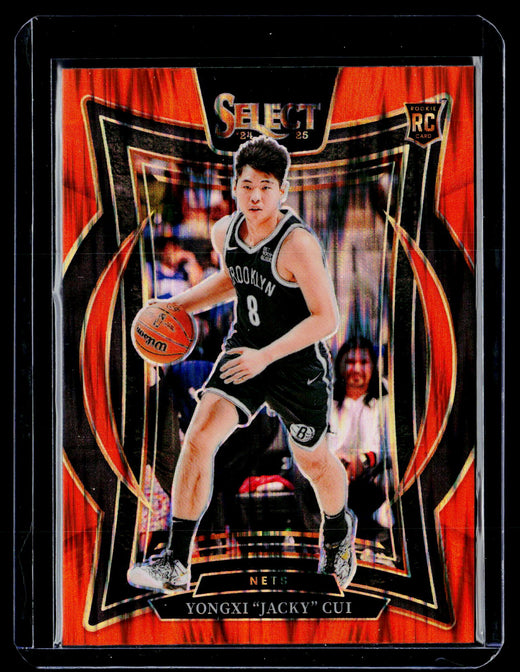 2024-25 Panini Select Basketball Yongxi "Jacky" Cui Concourse Red Prizm Rookie #94 - front