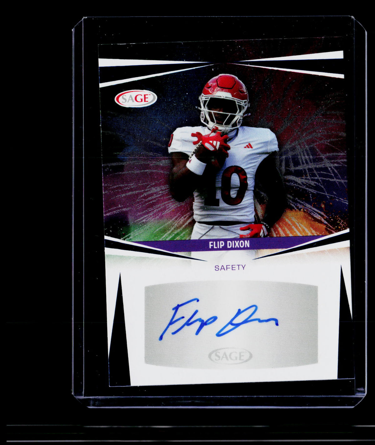 2025 SAGE Autograph Purple Flip Dixon Auto #A-FD - front