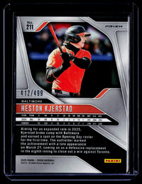 2025 Panini Prizm Baseball Heston Kjerstad Blue Ice Prizms #211 /499 - back