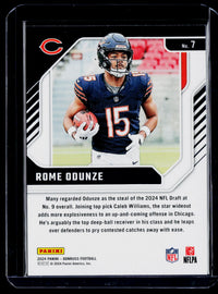 2024 Panini Donruss Elite Series Rookies Rome Odunze #7 Chicago Bears - back