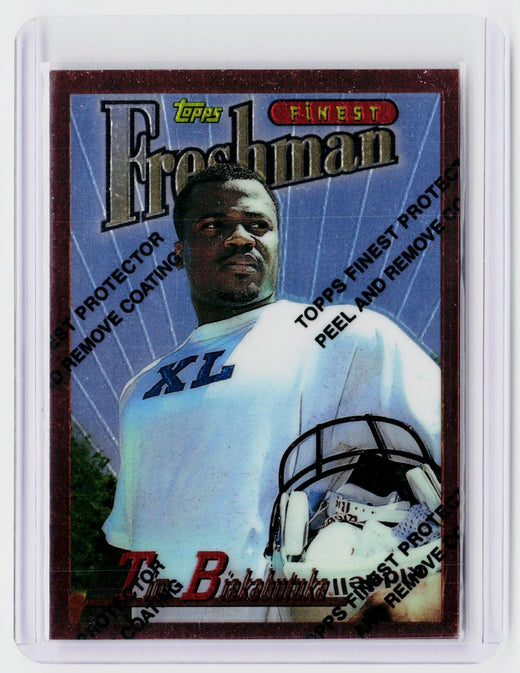 1996 Topps Finest Tim Biakabutuka Carolina Panthers Rookie Card #222 - front
