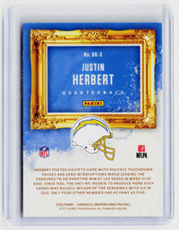 2020 Panini Chronicles Gridiron Kings GK-3 Justin Herbert Rookie Card - back