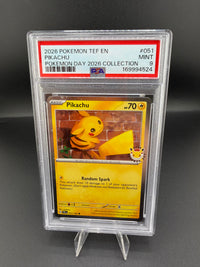 2026 Pokémon Day Collection Pikachu #051/162 PSA 9 - front