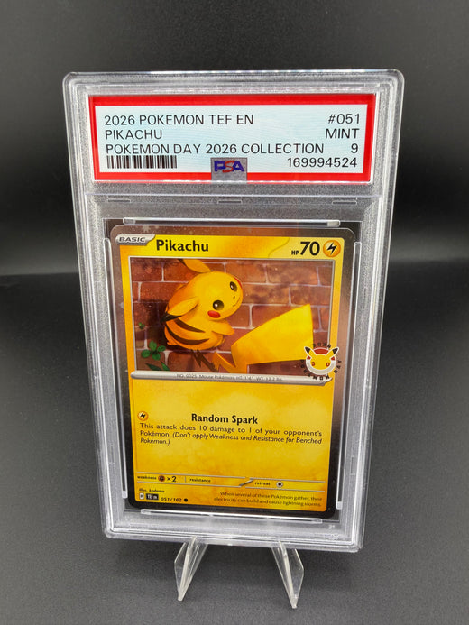 2026 Pokémon Day Collection Pikachu #051/162 PSA 9 - front