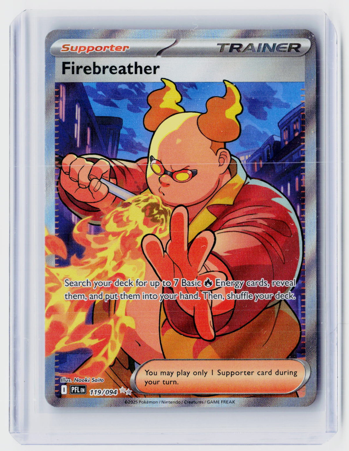 2025 Pokémon Mega Evolution Phantasmal Flames Firebreather 119/094 - front