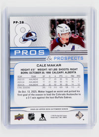 2025-26 Upper Deck Extended Series Pros & Prospects PP-28 Cale Makar - back