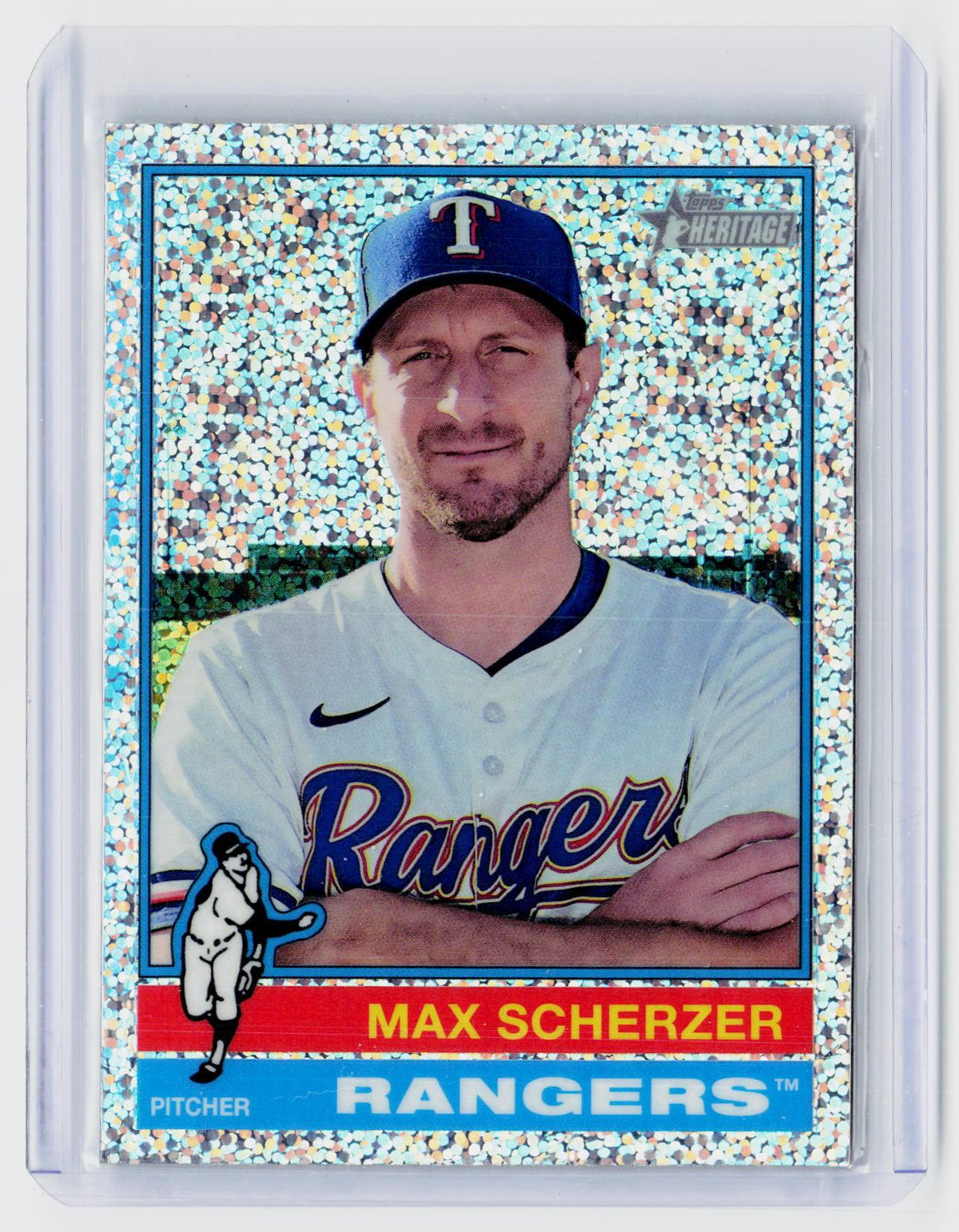 2024 Topps Heritage Pearl Max Scherzer #182 Texas Rangers - front